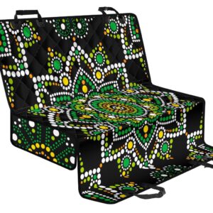 Green White Dot Mandala Print Pet Car Back Seat Cover - 1fbde1c019b0