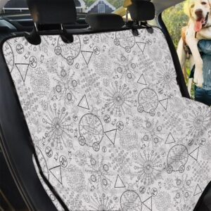 Grey And Balck Mystical Pattern Print Car Back Seat Cover Dog Car Seat Covers - 69be20b27b37