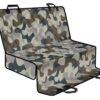 Grey And Brown Camouflage Print Pet Car Back Seat Cover - d1ef928cc9c6