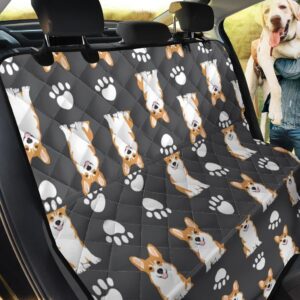 Grey Background Pembroke Welsh Corgi Design Car Back Seat Cover Dog Car Seat Covers - c0a77f7cda7b