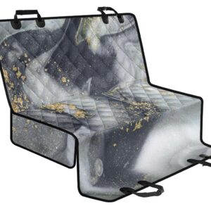 Grey Gold Liquid Marble Print Pet Car Back Seat Cover - 59c9d8b7cae6