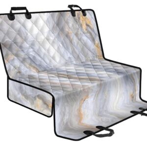Grey Marble Print Pet Car Back Seat Cover - 2c8ce7ce6f06