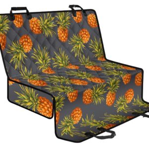Grey Watercolor Pineapple Pattern Print Pet Car Back Seat Cover - 65a908b667ae
