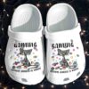 Grumpy Cat Shoes – Gaming Because Murder Is Wrong Crocs Clog Clog Birthday Gift For Boy Girl Son Daughter