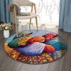 Guatemala Women Round Carpet Floor Rug Living Room Bedroom Decor Round Area Rug Carpet