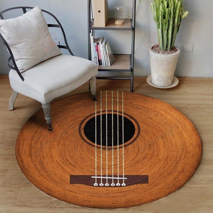 Guitar Circle Round Carpet Floor Rug Living Room Bedroom Decor Round Area Rug Carpet Guitar Circle Round Carpet Floor Rug Living Room Bedroom Decor Round Area Rug Carpet