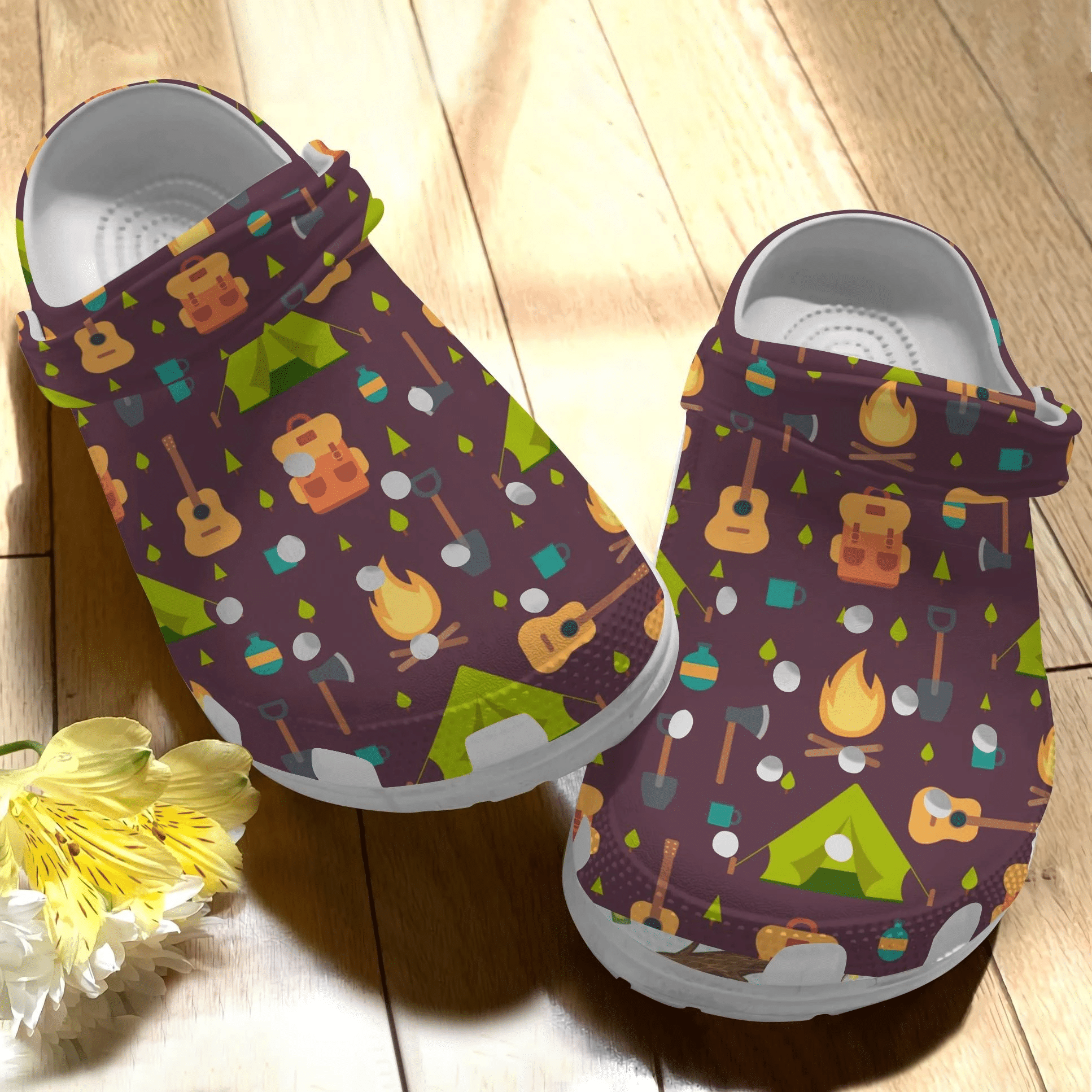 Guitar Make Camping Fun Shoes Clog Crocs Clog Crocbland Clog Birthday Gift For Woman Girl Guitar Make Camping Fun Shoes Clog Crocs Clog Crocbland Clog Birthday Gift For Woman Girl
