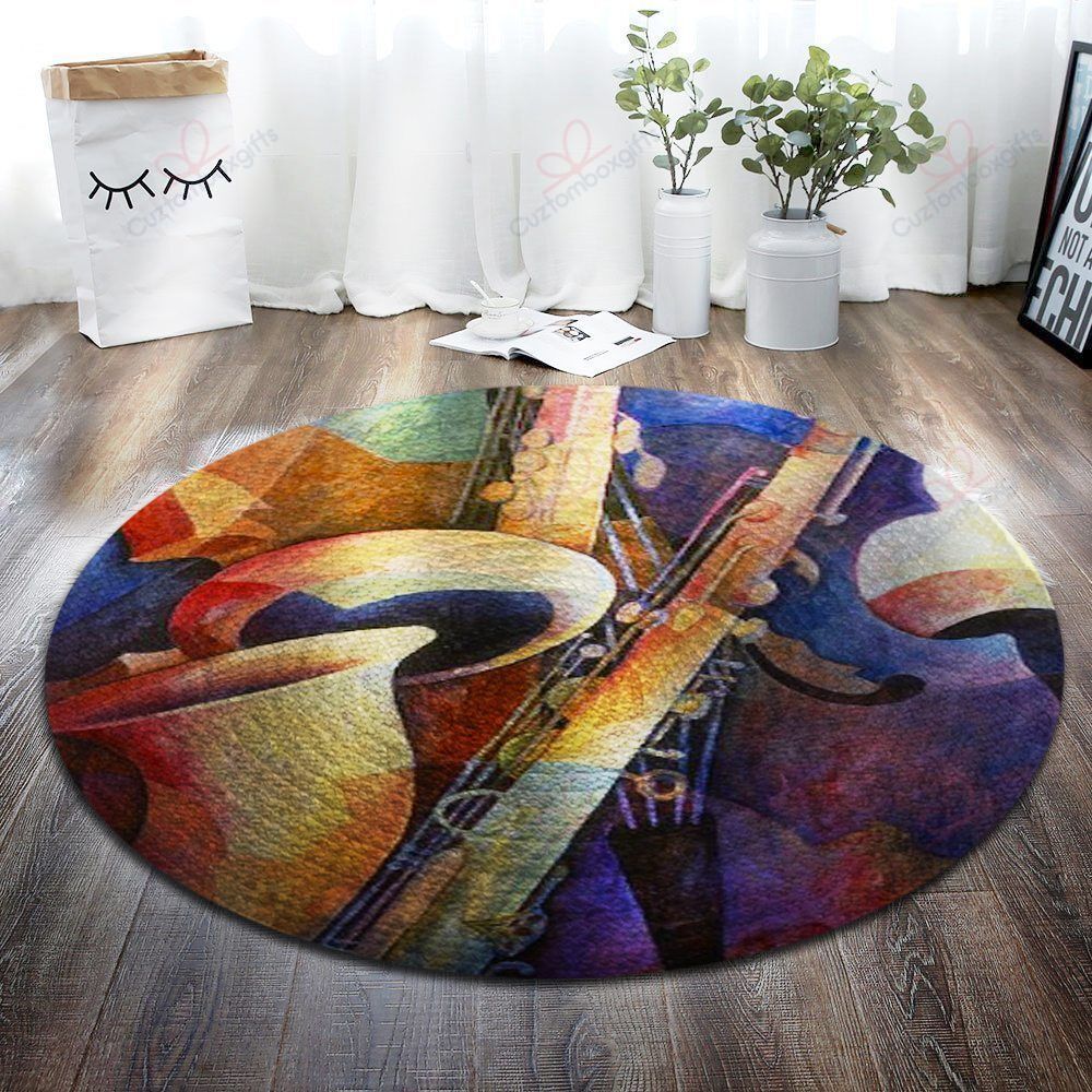 Guitar Music 1 Round Carpet Floor Rug Living Room Bedroom Decor Round Area Rug Carpet Guitar Music 1 Round Carpet Floor Rug Living Room Bedroom Decor Round Area Rug Carpet