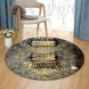 Guitar Pattern Round Carpet Floor Rug Living Room Bedroom Decor Round Area Rug Carpet