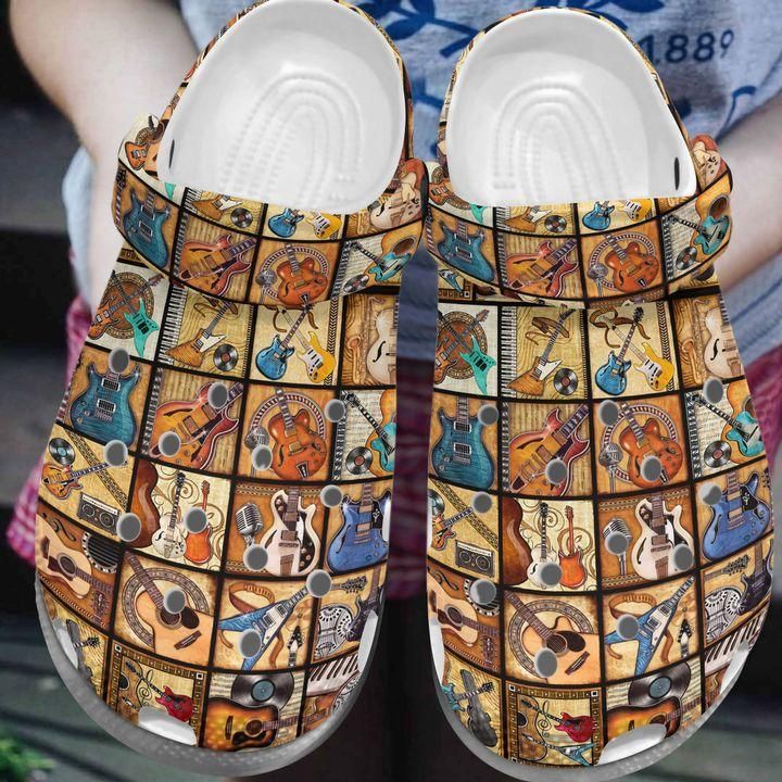Guitar Personalize Clog Custom Crocs Clog On Sandal Fashion Style Comfortable For Women Men Kid Guitar Personalize Clog Custom Crocs Clog On Sandal Fashion Style Comfortable For Women Men Kid