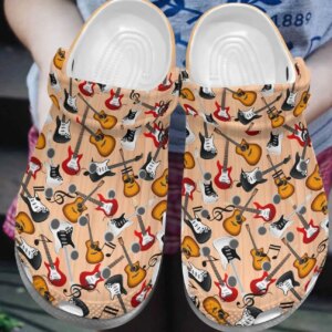 Guitar Personalized Clog Custom Crocs Comfortablefashion Style Comfortable For Women Men Kid Print 3D I Love Guitar 1