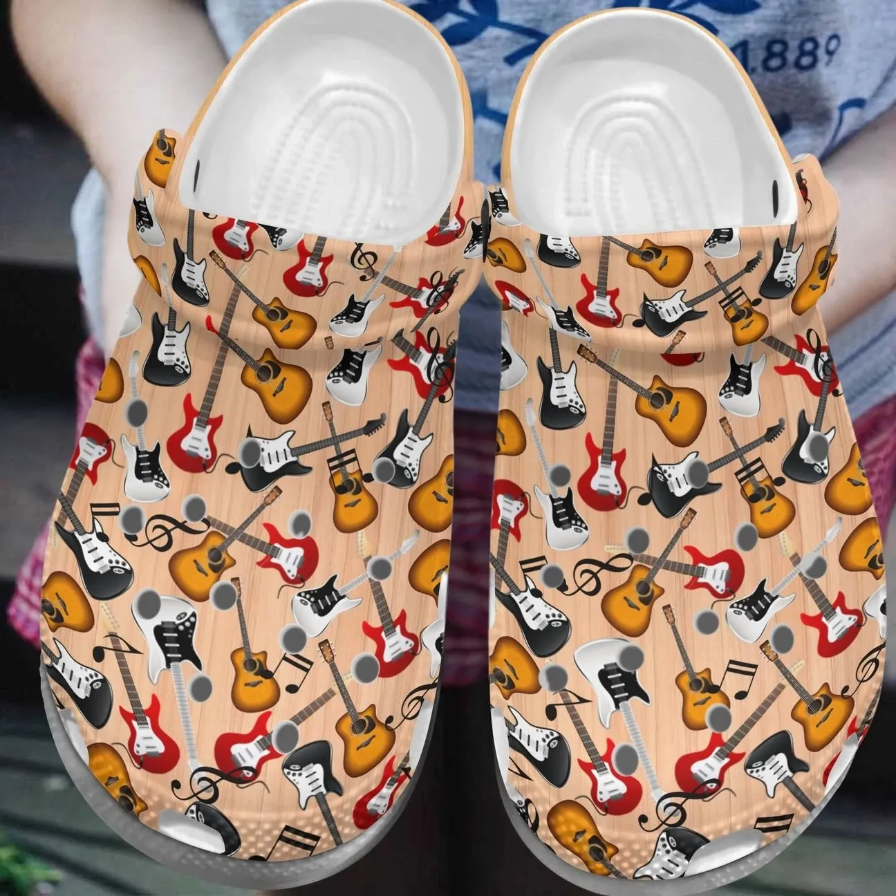 Guitar Personalized Clog Custom Crocs Comfortablefashion Style Comfortable For Women Men Kid Print 3D I Love Guitar 1 Guitar Personalized Clog Custom Crocs Comfortablefashion Style Comfortable For Women Men Kid Print 3D I Love Guitar 1