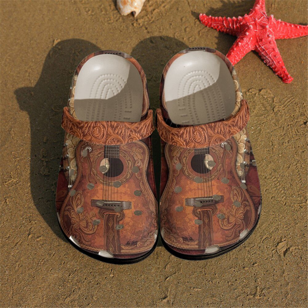 Guitar Personalized Clog Custom Crocs Comfortablefashion Style Comfortable For Women Men Kid Print 3D Vintage Guitar Guitar Personalized Clog Custom Crocs Comfortablefashion Style Comfortable For Women Men Kid Print 3D Vintage Guitar