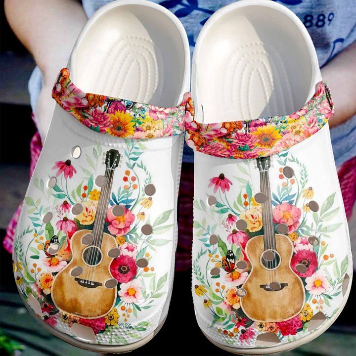 Guitar Personalized Floral Sku 1236 Crocs Clog Clog Shoes Guitar Personalized Floral Sku 1236 Crocs Clog Clog Shoes
