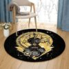 Guitar Tree Music Round Carpet Floor Rug Living Room Bedroom Decor Round Area Rug Carpet