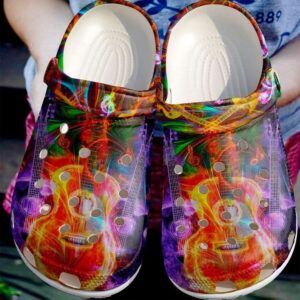 Guitarist Guitar Neon Sku 1240 Crocs Crocband Clog Comfortable For Mens Womens Classic Clog Water Shoes