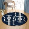 Guitars Round Carpet Floor Rug Living Room Bedroom Decor Round Area Rug Carpet