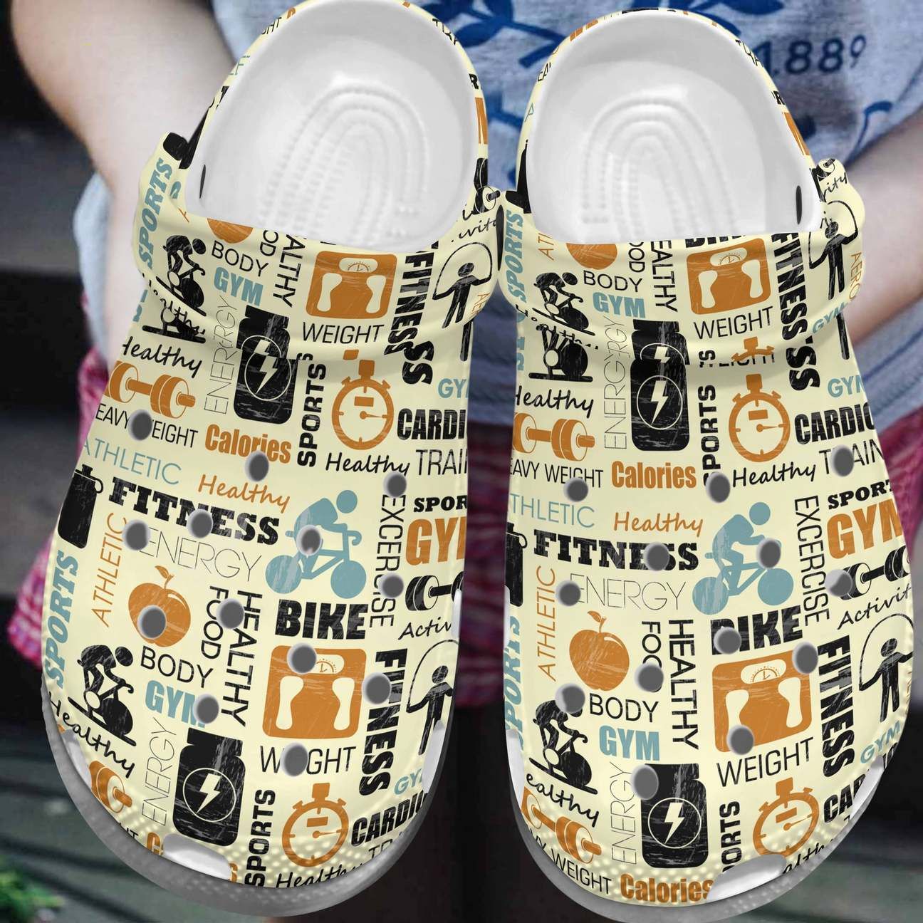 Gym Personalize Clog Custom Crocs Fashionstyle Comfortable For Women Men Kid Print 3D Live Healthy Gym Personalize Clog Custom Crocs Fashionstyle Comfortable For Women Men Kid Print 3D Live Healthy