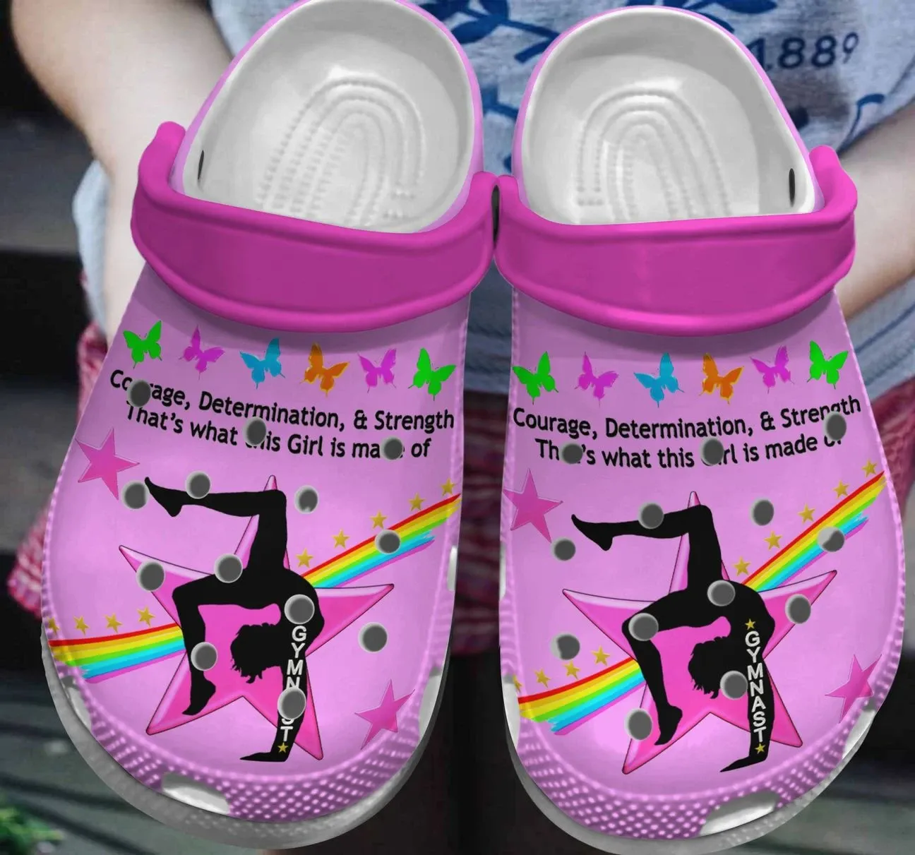 Gymnastics Personalized Clog Custom Crocs Comfortablefashion Style Comfortable For Women Men Kid Print 3D Gymnast Girl Gymnastics Personalized Clog Custom Crocs Comfortablefashion Style Comfortable For Women Men Kid Print 3D Gymnast Girl