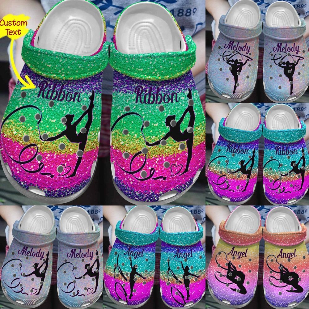 Gymnastics Personalized Clog Custom Crocs Comfortablefashion Style Comfortable For Women Men Kid Print 3D Ribbon Gymnastics Personalized Clog Custom Crocs Comfortablefashion Style Comfortable For Women Men Kid Print 3D Ribbon