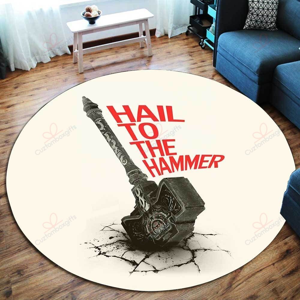 Hail To The Hammer Round Carpet Floor Rug Living Room Bedroom Decor Round Area Rug Carpet Hail To The Hammer Round Carpet Floor Rug Living Room Bedroom Decor Round Area Rug Carpet