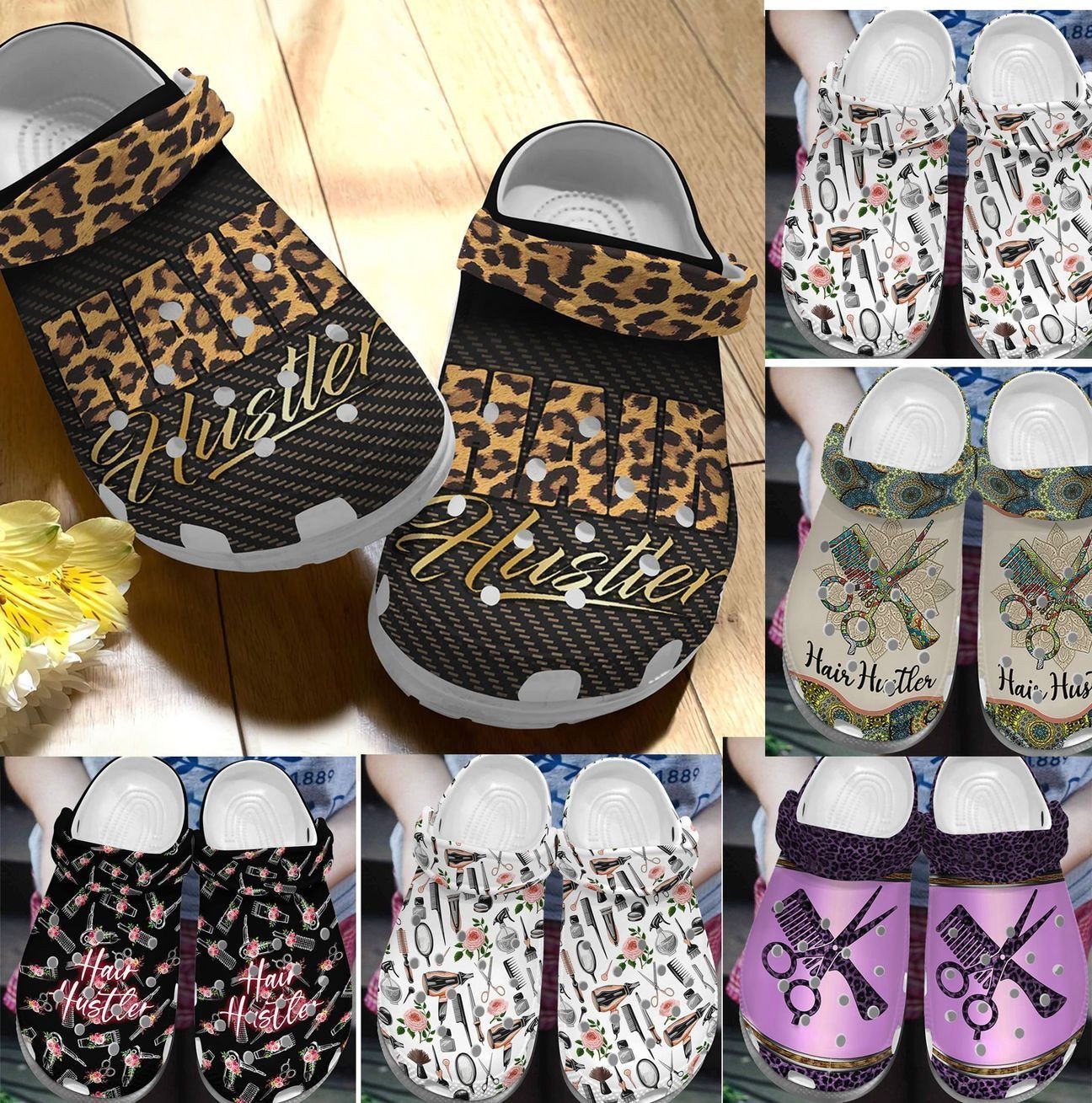 Hair Stylist Personalize Clog Custom Crocs Clog Fashion Style Comfortable Kid Print 3D Love Hair For Mens And Women Hair Stylist Personalize Clog Custom Crocs Clog Fashion Style Comfortable Kid Print 3D Love Hair For Mens And Women