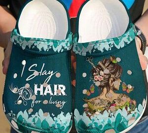 Hairstylist I Slay Hair For Living Crocs Crocband Clog Clog Comfortable For Mens And Womens Classic Clog Water Shoes Comfortable