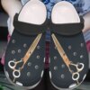 Hairstylist Personalized Clog Custom Crocs Comfortablefashion Style Comfortable For Women Men Kid Print 3D Golden Scissors