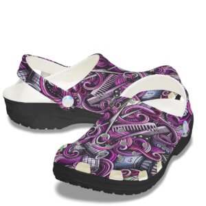 Hairstylist Personalized Clog Custom Crocs Comfortablefashion Style Comfortable For Women Men Kid Print 3D Purple Pattern