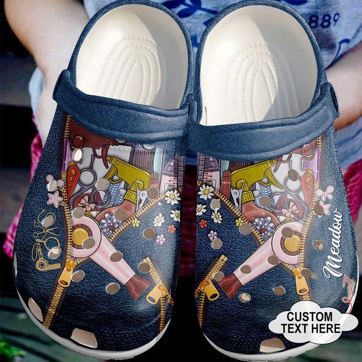 Hairstylist Personalized Zipper Sku 1260 Crocs Clog Clog Shoes Hairstylist Personalized Zipper Sku 1260 Crocs Clog Clog Shoes