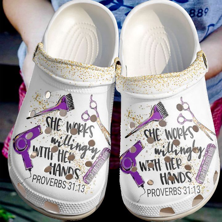 Hairstylist She Works Willingly Sku 1261 Crocs Crocband Clog Comfortable For Mens Womens Classic Clog Water Shoes Hairstylist She Works Willingly Sku 1261 Crocs Crocband Clog Comfortable For Mens Womens Classic Clog Water Shoes