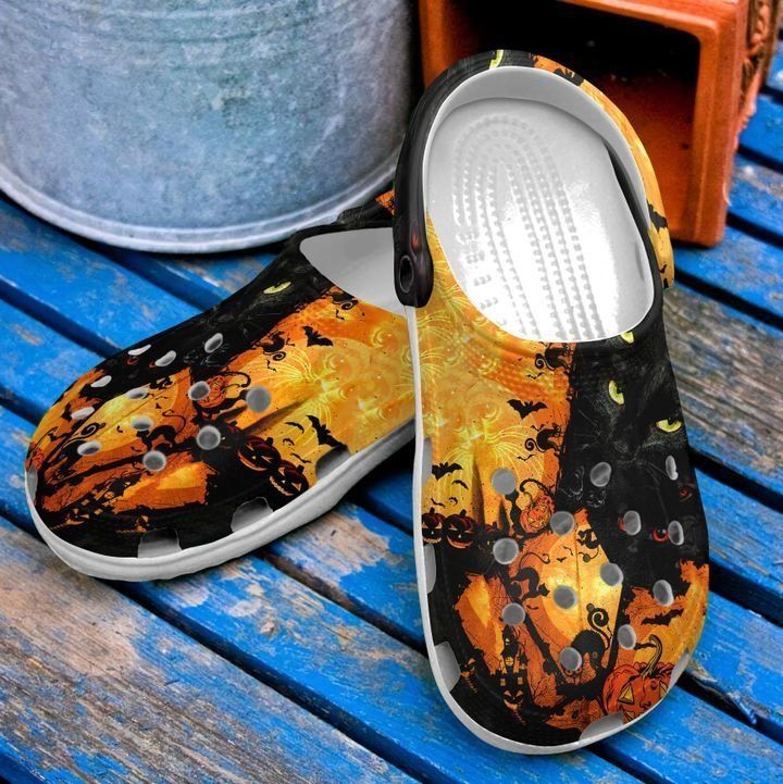 Halloween Black Cat Sku 1269 Crocs Clog Clog Shoes Halloween Black Cat Sku 1269 Crocs Clog Clog Shoes