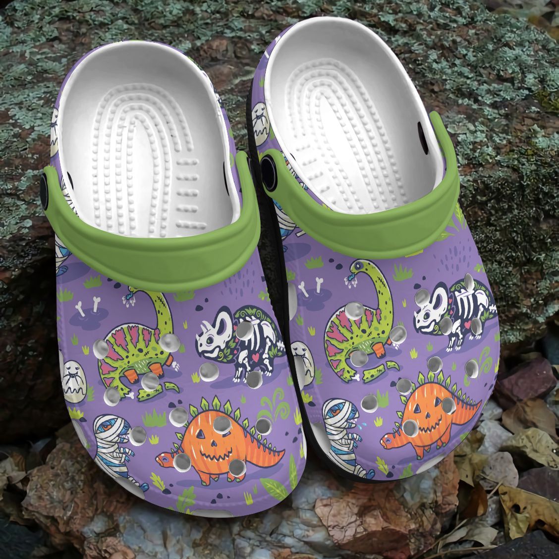 Halloween Dinosaur Personalized Clog Custom Crocs Comfortablefashion Style Comfortable For Women Men Kid Print 3D Halloween Dinosaur Personalized Clog Custom Crocs Comfortablefashion Style Comfortable For Women Men Kid Print 3D