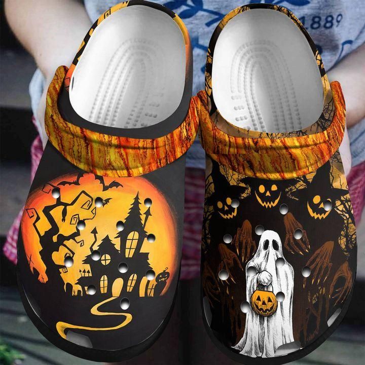 Halloween Ghost Pumpkin Crocs Crocband Clog Comfortable For Mens Womens Classic Clog Water Shoes Halloween Ghost Pumpkin Crocs Crocband Clog Comfortable For Mens Womens Classic Clog Water Shoes