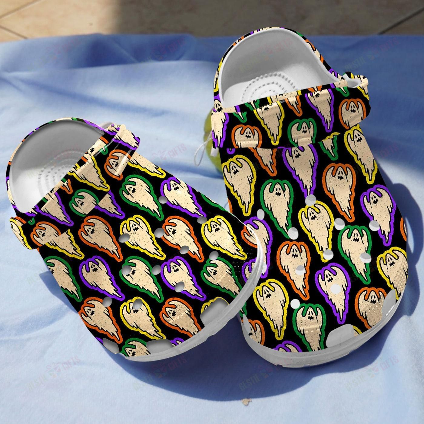 Halloween Ghosts Crocs Clog Classic Clogs Shoes Halloween Ghosts Crocs Clog Classic Clogs Shoes