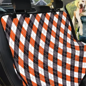 Halloween Party Argyle Pattern Print Car Back Seat Cover Dog Car Seat Covers - 25ab8bf31ac5
