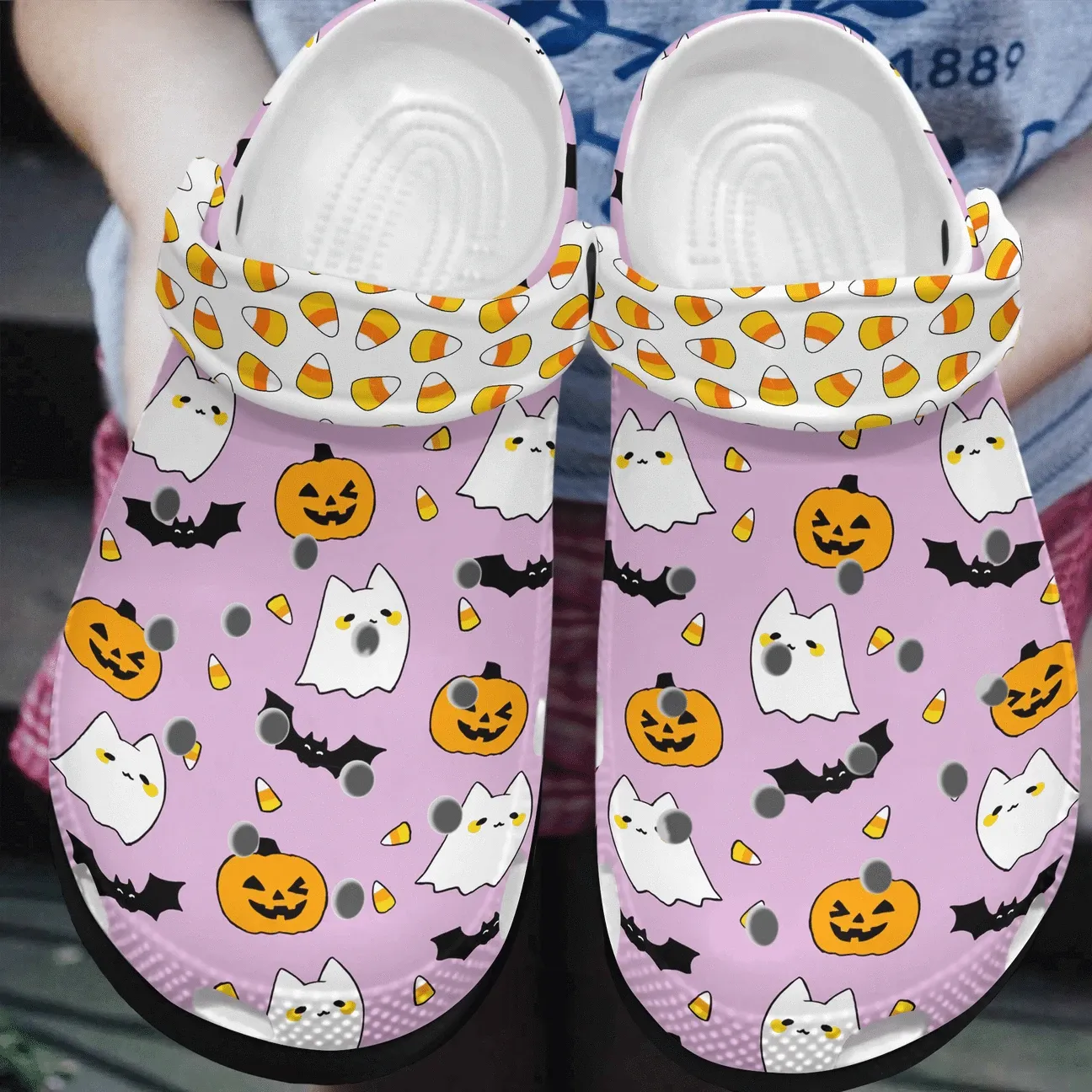 Halloween Personalized Clog Custom Crocs Comfortablefashion Style Comfortable For Women Men Kid Print 3D Candy Corn Halloween Personalized Clog Custom Crocs Comfortablefashion Style Comfortable For Women Men Kid Print 3D Candy Corn