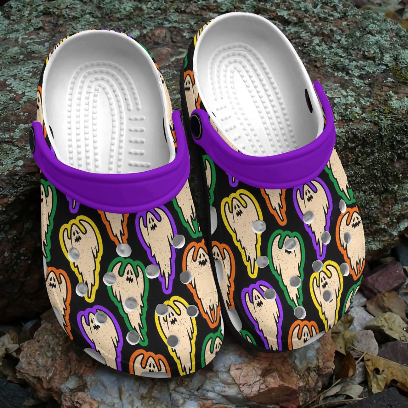 Halloween Personalized Clog Custom Crocs Comfortablefashion Style Comfortable For Women Men Kid Print 3D Ghosts Halloween Personalized Clog Custom Crocs Comfortablefashion Style Comfortable For Women Men Kid Print 3D Ghosts