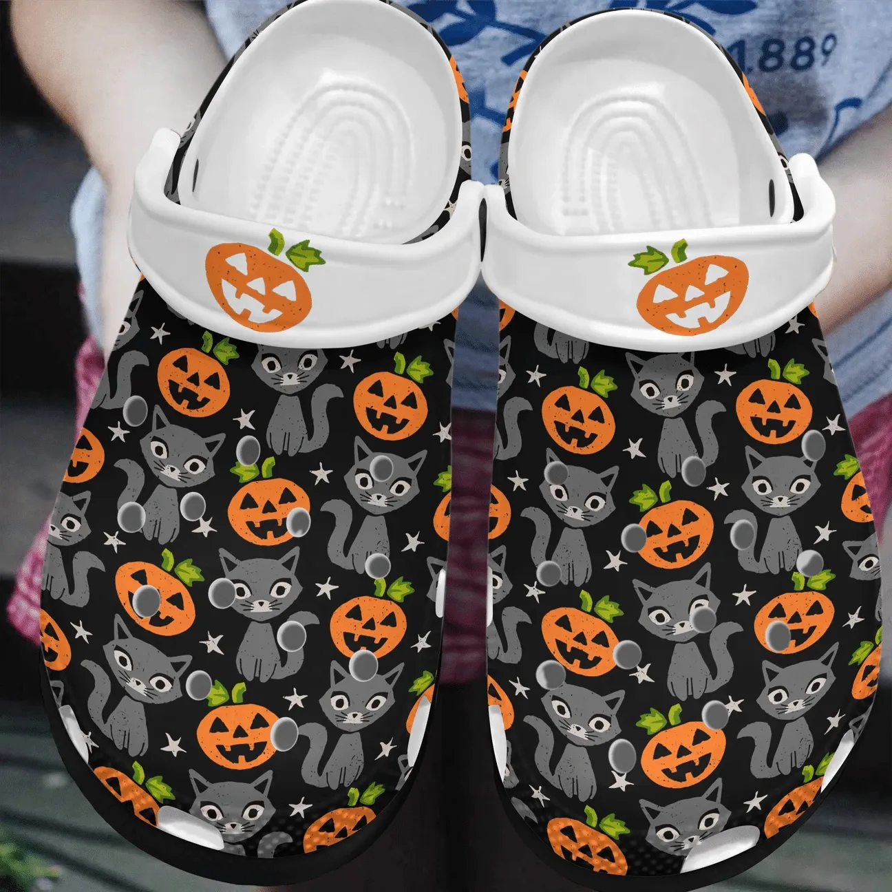 Halloween Personalized Clog Custom Crocs Comfortablefashion Style Comfortable For Women Men Kid Print 3D Witchy Cat Halloween Personalized Clog Custom Crocs Comfortablefashion Style Comfortable For Women Men Kid Print 3D Witchy Cat