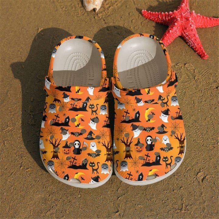Halloween Seamless Pattern Sku 1271 Crocs Crocband Clog Comfortable For Mens Womens Classic Clog Water Shoes Halloween Seamless Pattern Sku 1271 Crocs Crocband Clog Comfortable For Mens Womens Classic Clog Water Shoes