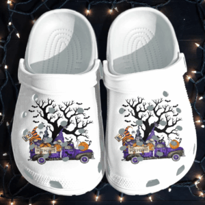 Halloween Truck Carrying Wizard Gnomes Shoes Clog – Happy Halloween Crocs Clog Crocband Clog Birthday Gift For Man Women