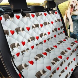 Hampshire Pig And Heart 3d Patterns Design Car Back Seat Cover Dog Car Seat Covers - becf15ff50b5