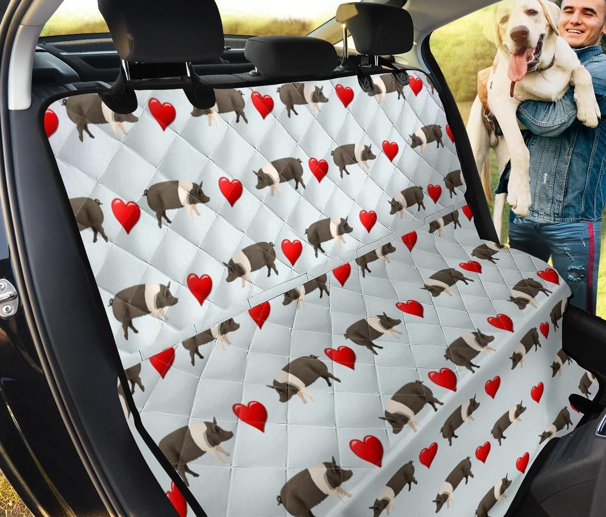 Hampshire Pig And Heart 3d Patterns Design Car Back Seat Cover Dog Car Seat Covers - becf15ff50b5 Hampshire Pig And Heart 3d Patterns Design Car Back Seat Cover Dog Car Seat Covers - becf15ff50b5