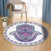 Hamsa Round Carpet Floor Rug Living Room Bedroom Decor Round Area Rug Carpet