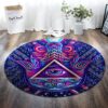 Hamsa Hand Round Carpet Floor Rug Living Room Bedroom Decor Round Area Rug Carpet
