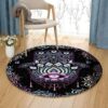 Hand Of Fatima Round Carpet Floor Rug Living Room Bedroom Decor Round Area Rug Carpet
