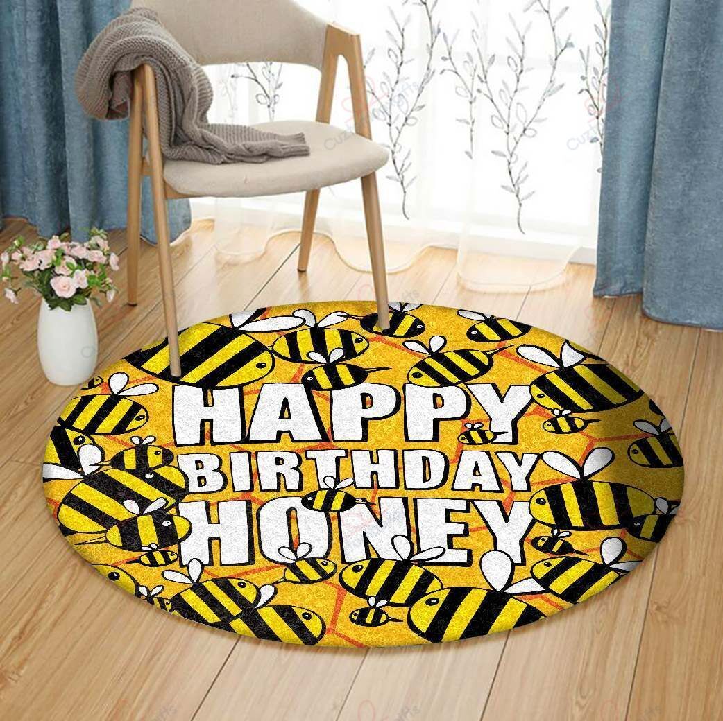 Happy Birthday Round Carpet Floor Rug Living Room Bedroom Decor Round Area Rug Carpet Happy Birthday Round Carpet Floor Rug Living Room Bedroom Decor Round Area Rug Carpet