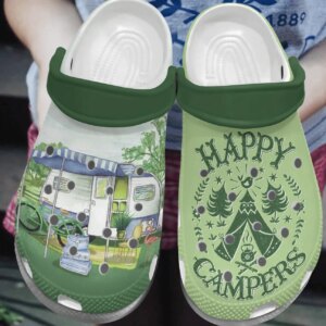 Happy Campers Personalized Clog Custom Crocs Comfortablefashion Style Comfortable For Women Men Kid Print 3D
