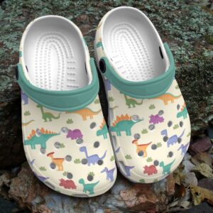 Happy Dinosaur Personalized Clog Custom Crocs Comfortablefashion Style Comfortable For Women Men Kid Print 3D