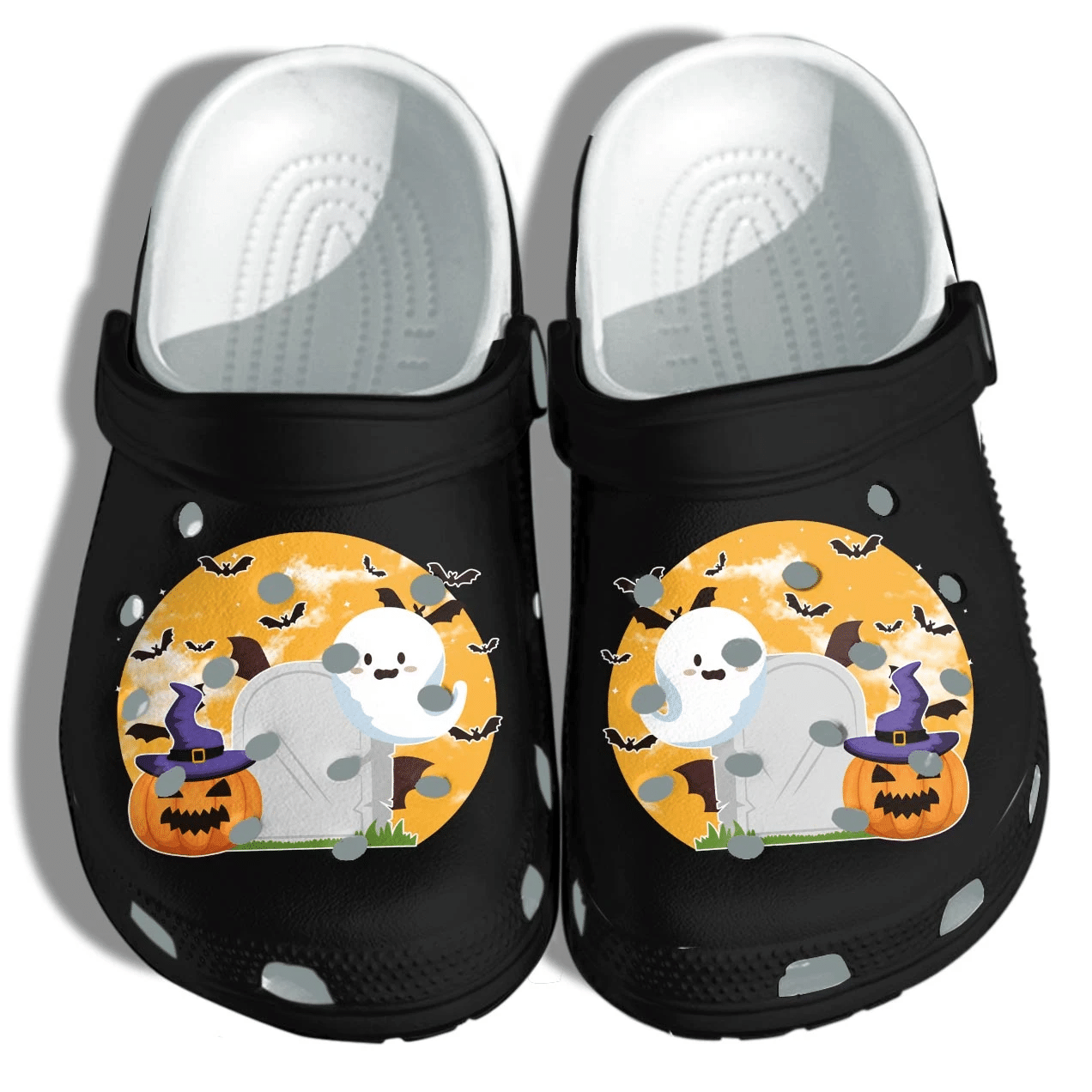 Happy Halloween With Ghost Shoes Clog Crocs Clog Crocband Clog Birthday Gift For Man Woman Happy Halloween With Ghost Shoes Clog Crocs Clog Crocband Clog Birthday Gift For Man Woman
